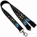 2.0cm Sublimation Safety Lanyards with Black Plastic Safety Lock and Zinc-alloy Hook